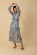 Shelby Long Dress - Blå