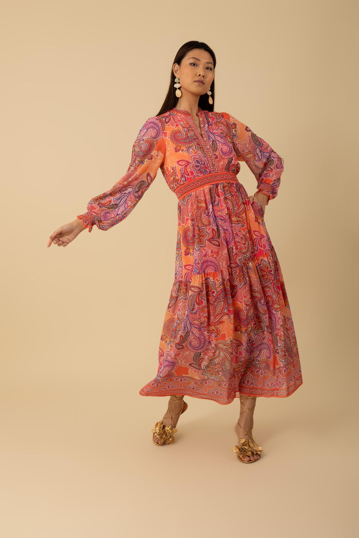 Shelby Long Dress - Rosa