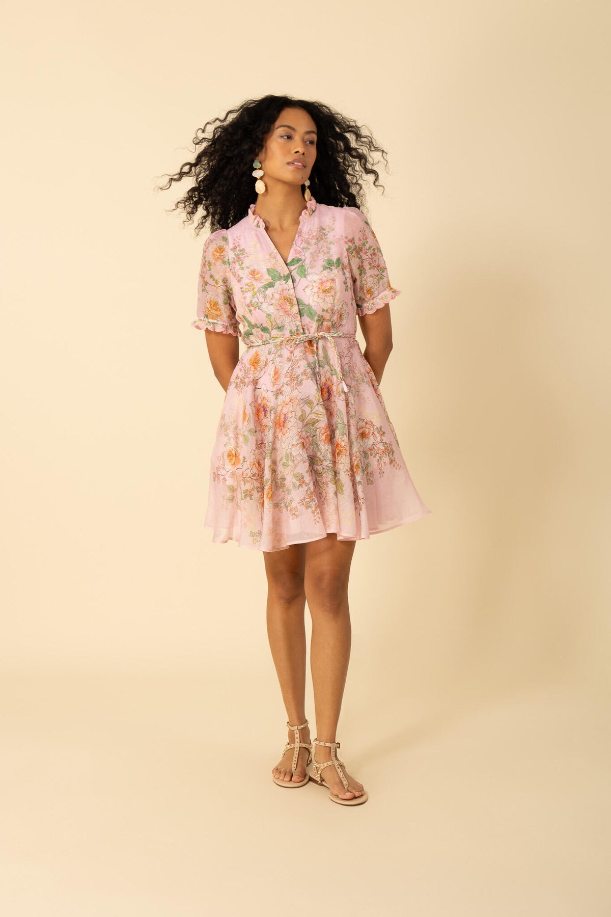 Haley Short Dress - Rosa