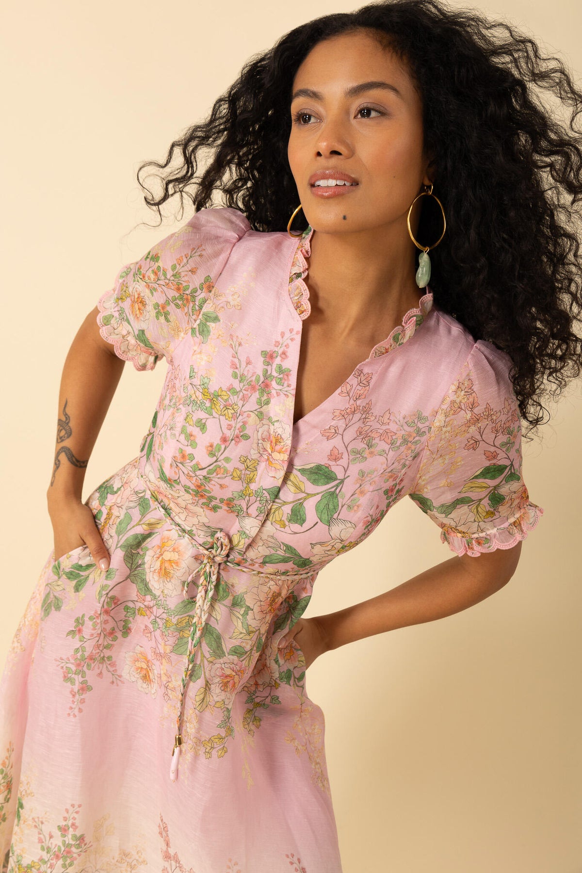 Haley Long Dress - Rosa