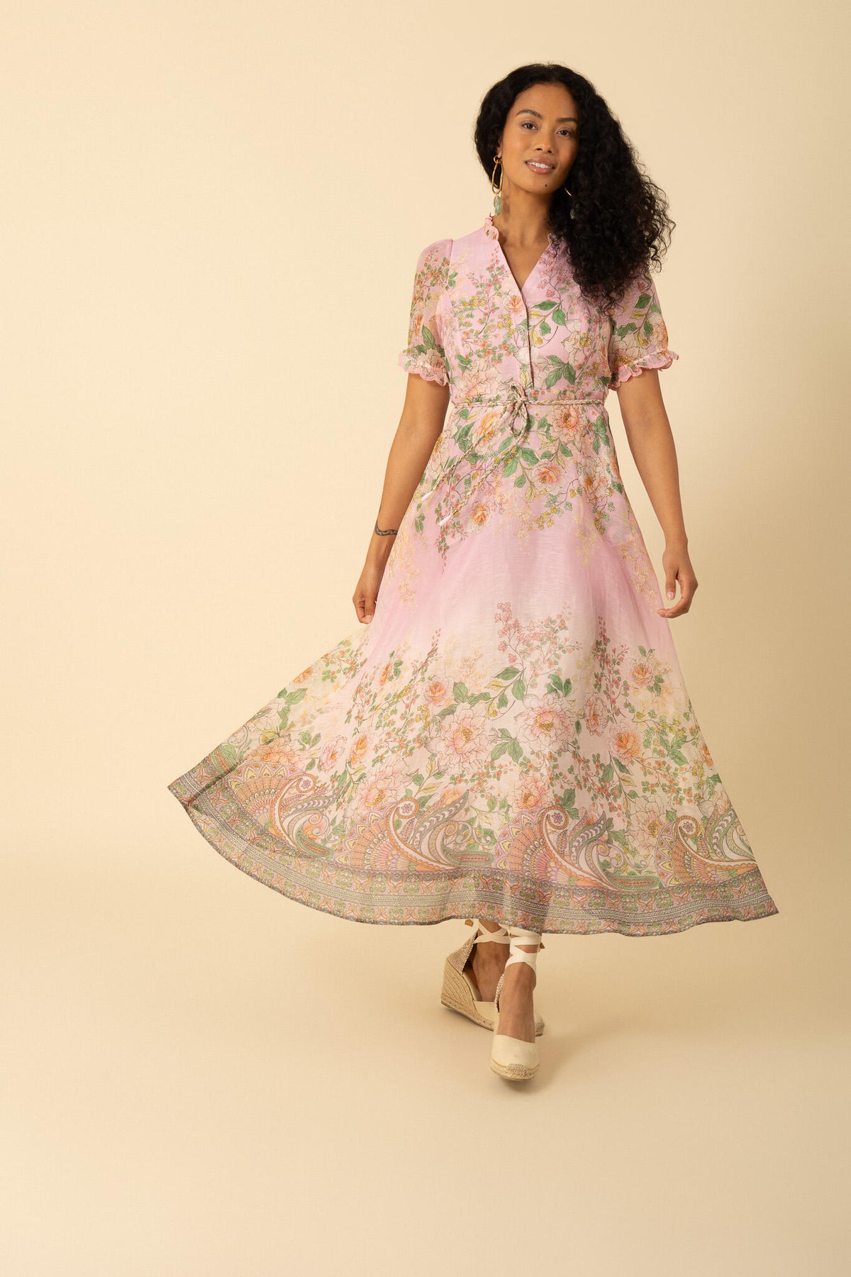Haley Long Dress - Rosa