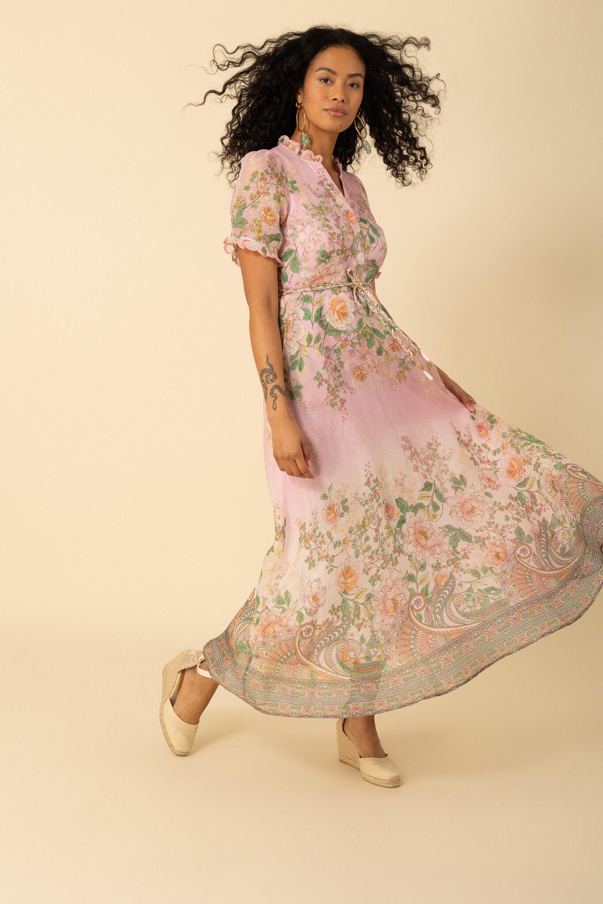 Haley Long Dress - Rosa