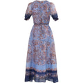 Hale Bob Aubrie Silk/Linen Longdress - Navy