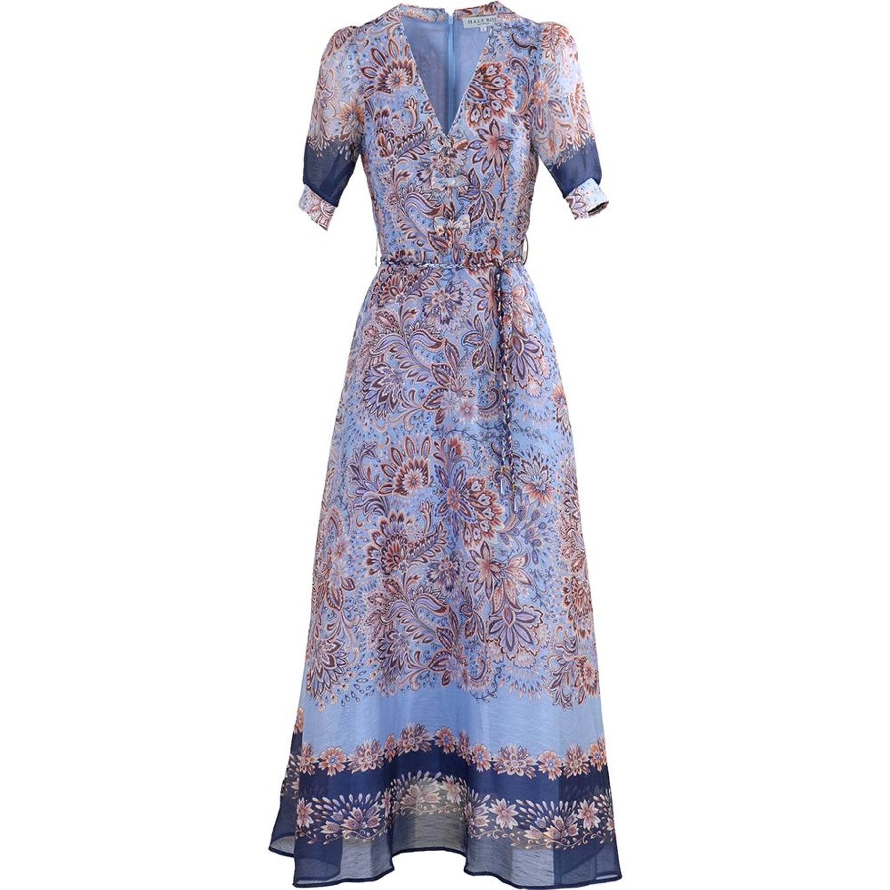 Hale Bob Aubrie Silk/Linen Longdress - Navy