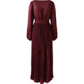 Alisson Solid Dress - Vinröd