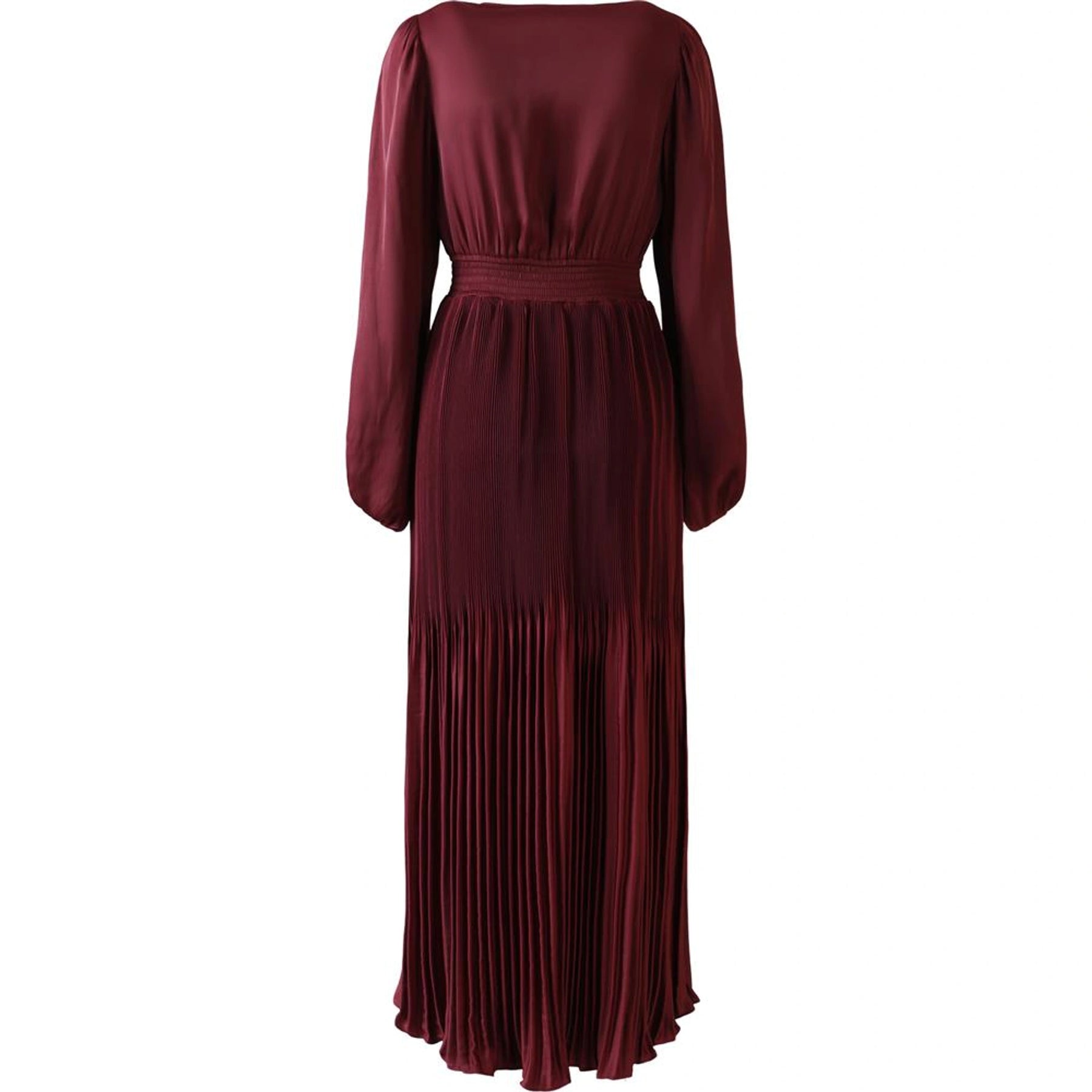 Alisson Solid Dress - Vinröd