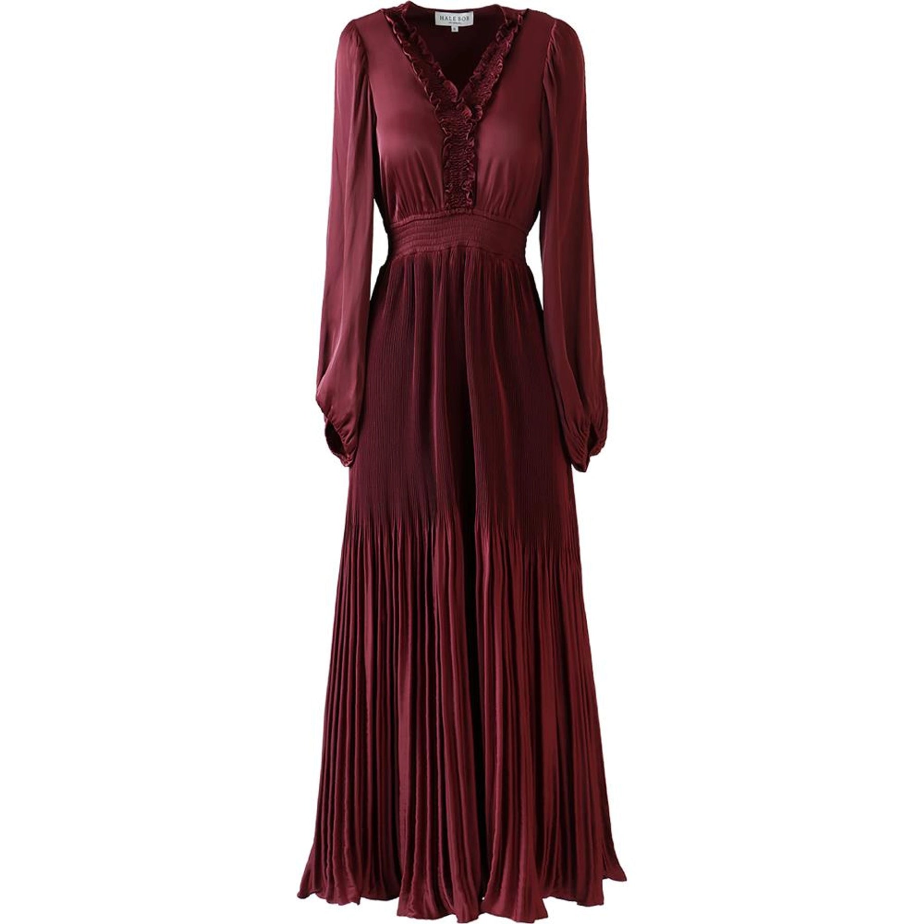 Alisson Solid Dress - Vinröd