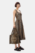 GANNI Large Easy Shopper Print - Leopard