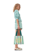 Large Easy Shopper Stripes - Juniper