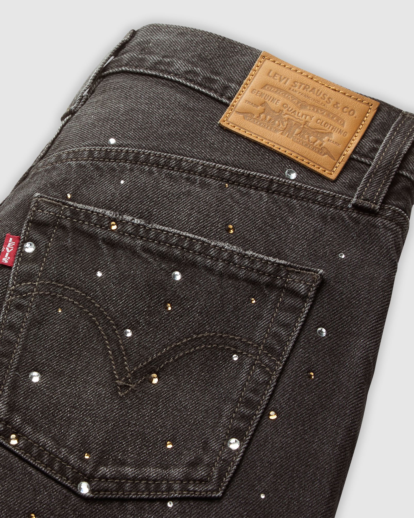 Ribcage Wide Leg Jeans - Dazzle Me Smoke
