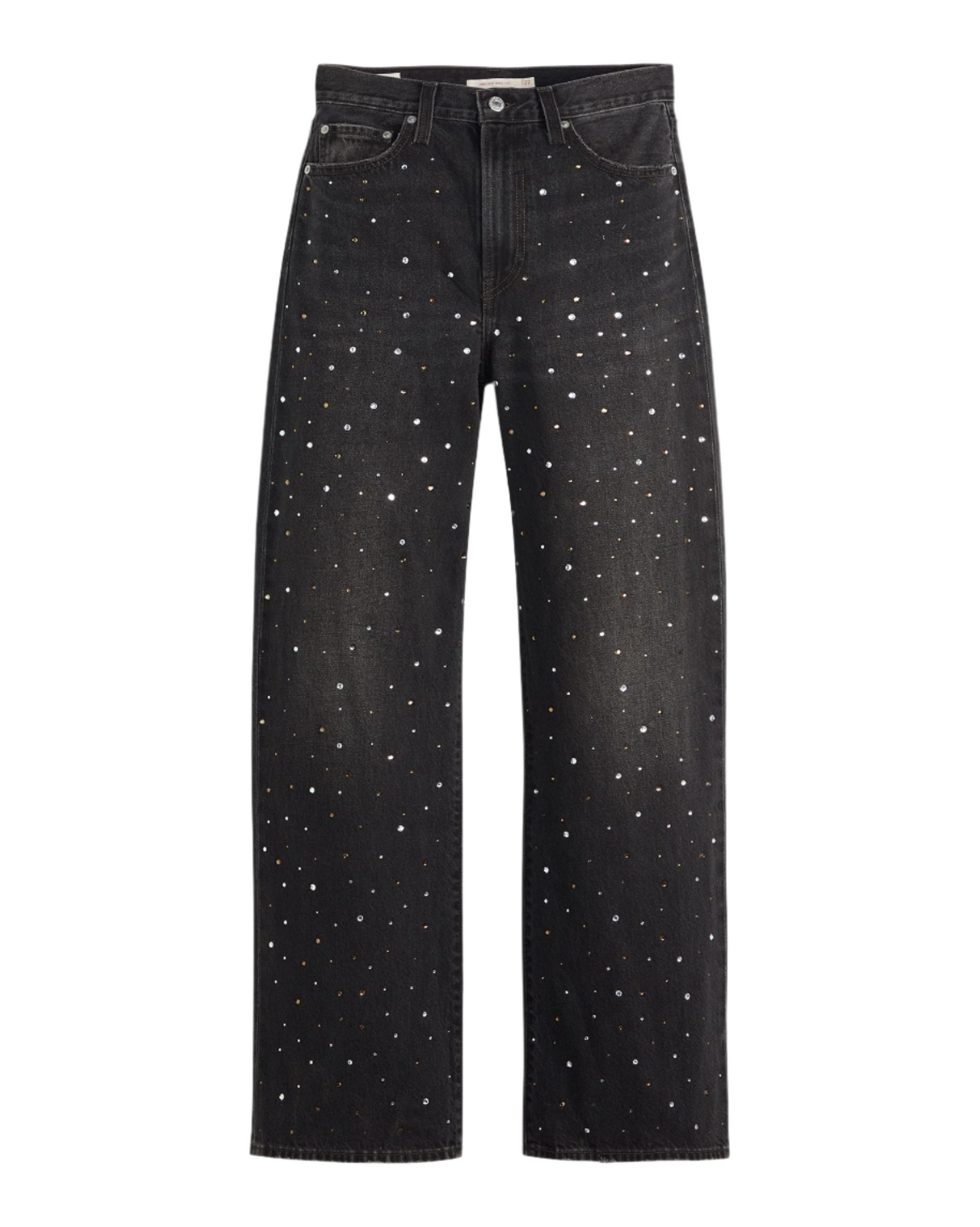 Ribcage Wide Leg Jeans - Dazzle Me Smoke