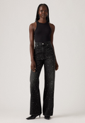 Ribcage Wide Leg Jeans - Dazzle Me Smoke