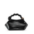 Ganni Bou Bag Small Patent Croco - Black