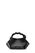 Ganni Bou Bag Small Patent Croco - Black