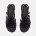 Clairemont Way Fisherman Sandal - Black Full Grain