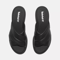 London Vibe Slide Sandal - Black Full Grain