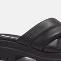 London Vibe Slide Sandal - Svart Skinn