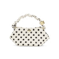 Ganni Bou Bag Mini Print Dots - Egret