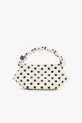 Ganni Bou Bag Mini Print Dots - Egret