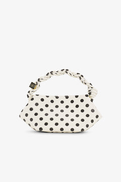 Ganni Bou Bag Mini Print Dots - Egret