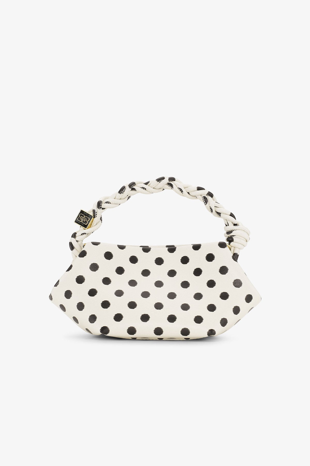 Ganni Bou Bag Mini Print Dots - Egret
