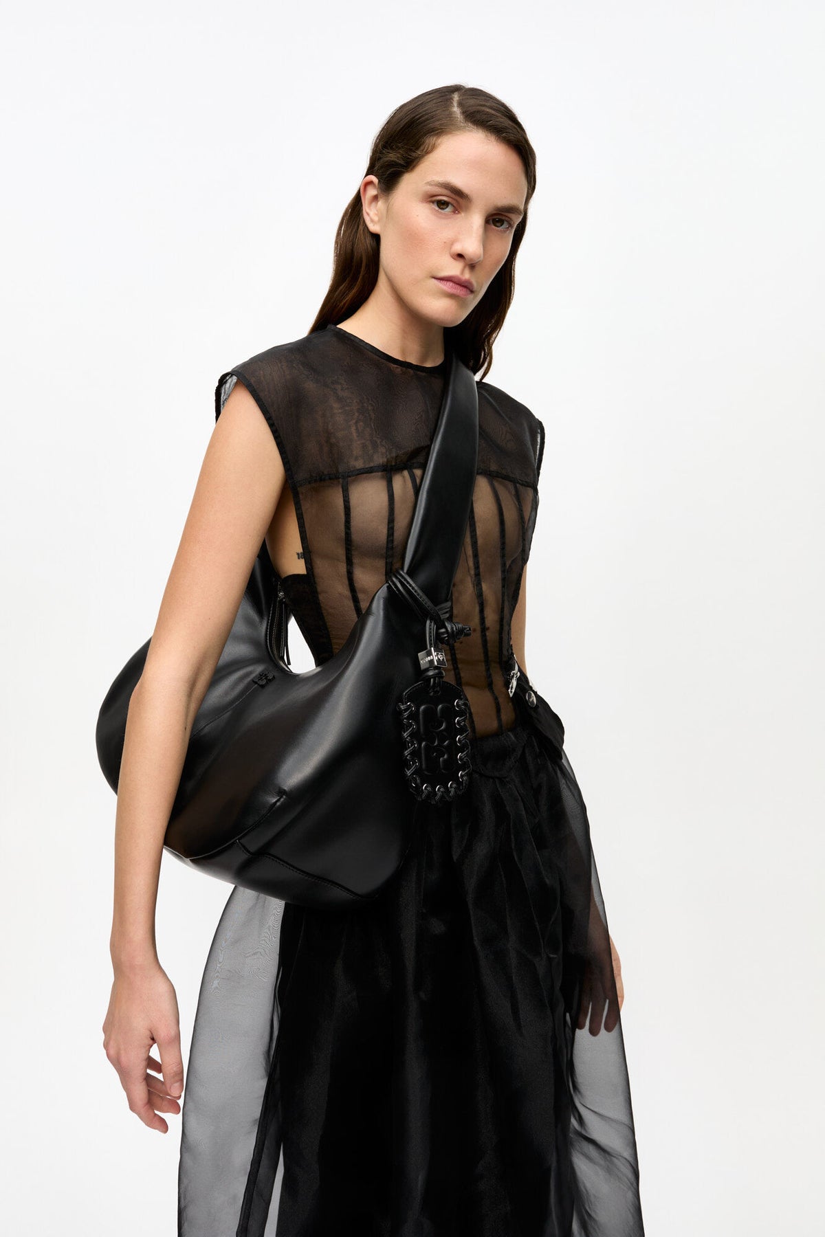 Ganni Bou Bag Hobo Medium - Black
