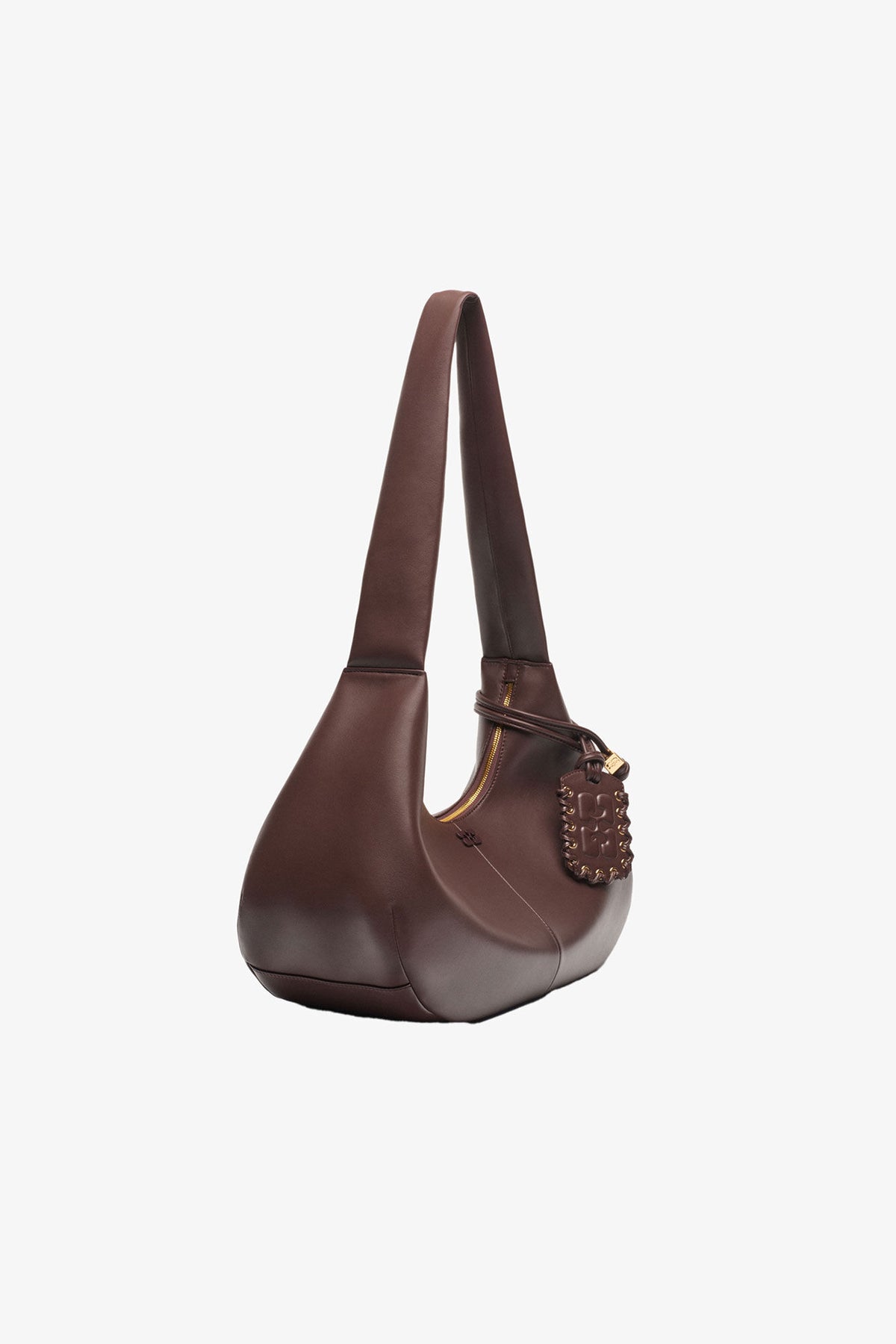 Ganni Bou Bag Hobo Medium - Seal Brown
