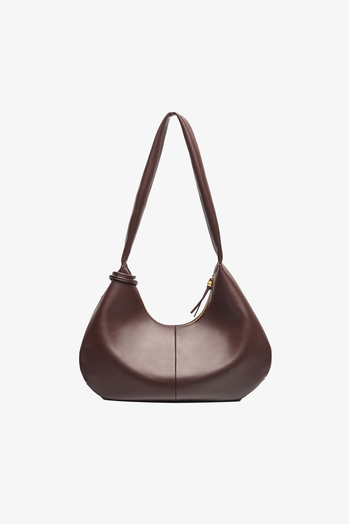 Ganni Bou Bag Hobo Medium - Seal Brown