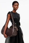 Ganni Bou Bag Hobo Medium - Seal Brown