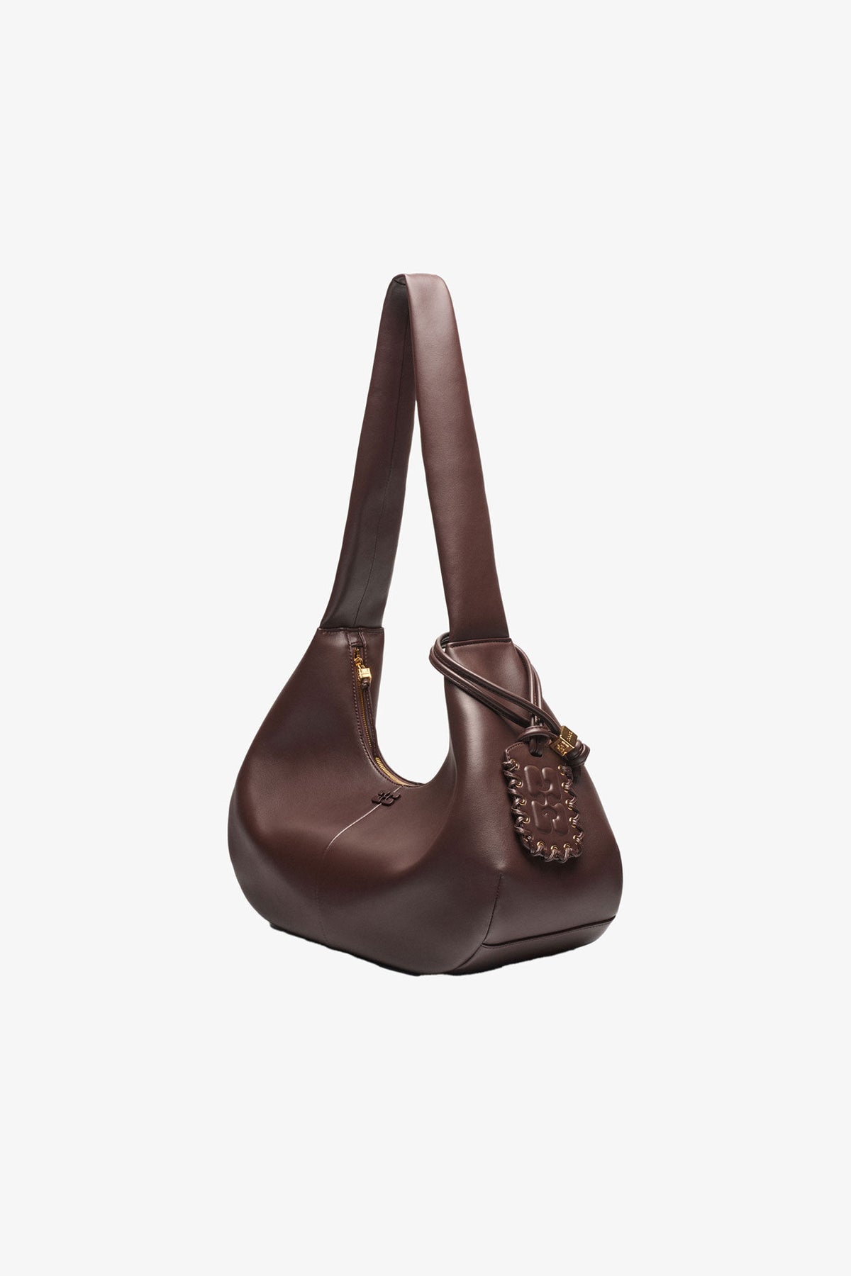 Ganni Bou Bag Hobo Medium - Seal Brown