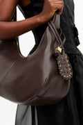 Ganni Bou Bag Hobo Medium - Seal Brown