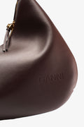 Ganni Bou Bag Hobo Medium - Seal Brown