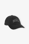 Ganni Washed Cotton Canvas Keps - Svart