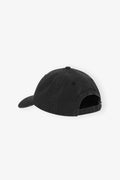 Ganni Washed Cotton Canvas Keps - Svart