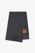 Double Face Wool Solid Scarf - Paloma Melange