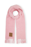 Double Face Wool Solid Scarf - Mauve Morn