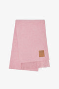 Double Face Wool Solid Scarf - Mauve Morn