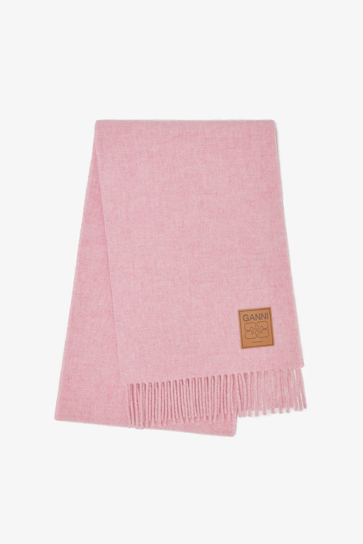Double Face Wool Solid Scarf - Mauve Morn