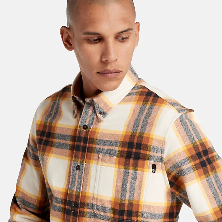 Ls Heavy Flanellskjorta Regular - White Smoke Yd