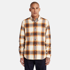 Ls Heavy Flannel Plaid Shirt Regular - White Smoke Yd
