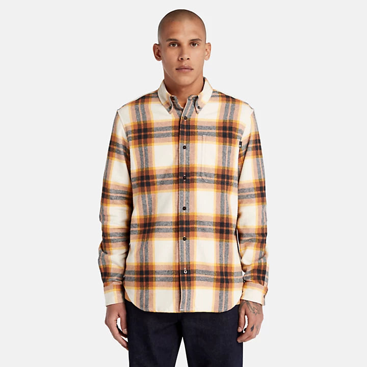 Ls Heavy Flanellskjorta Regular - White Smoke Yd