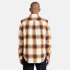 Ls Heavy Flannel Plaid Shirt Regular - White Smoke Yd