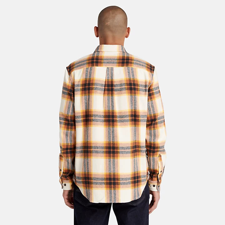 Ls Heavy Flanellskjorta Regular - White Smoke Yd