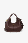 Ganni Hobo Mini Grained - Chicory Coffee