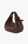 Ganni Hobo Mini Grained - Chicory Coffee