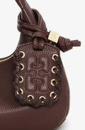 Ganni Hobo Mini Grained - Chicory Coffee