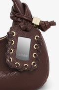 Ganni Hobo Mini Grained - Chicory Coffee
