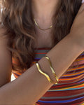 Wavy Bangle - Guld