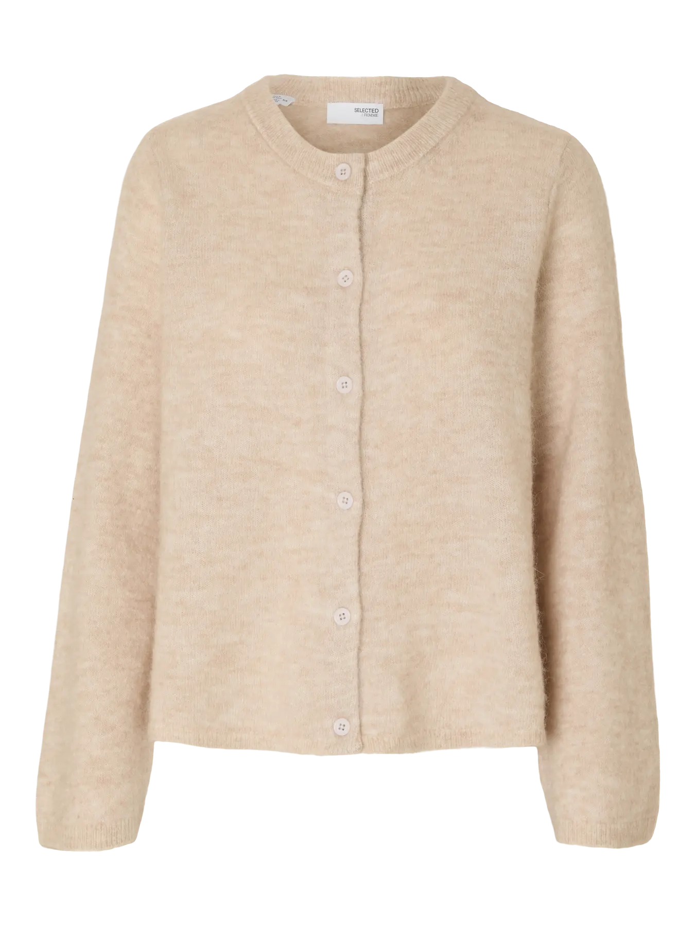 Selected Femme Lulu New LS Kofta - Birch Melange