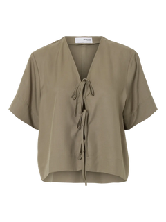 Natuk 2/4 Boxy Tie Top B - Vetiver